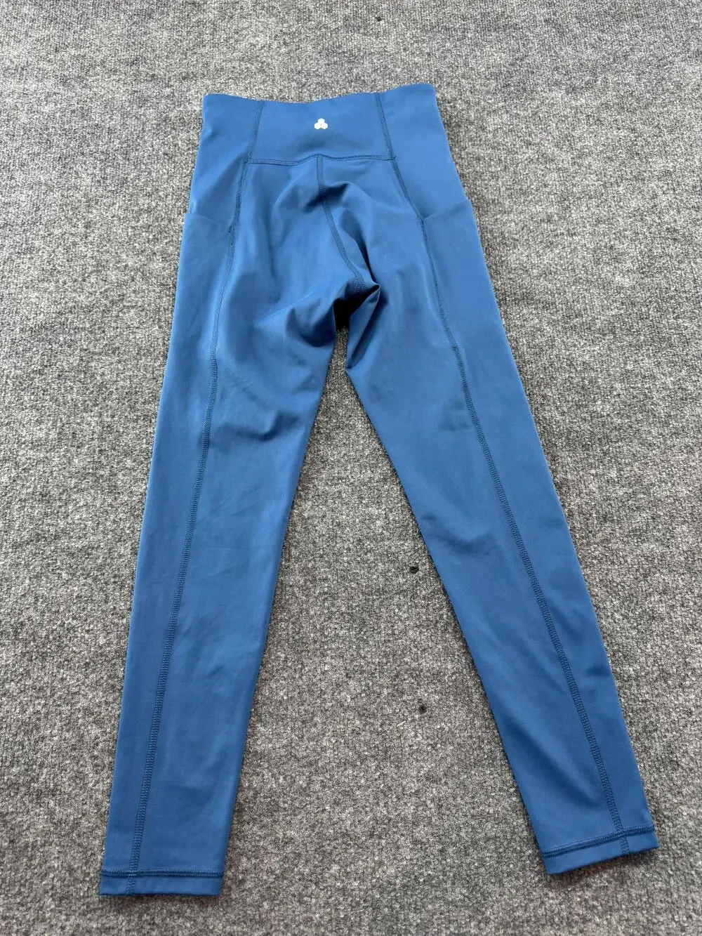 Tek Gear Leggings Womens Small Blue High Rise Ankle Pockets Yoga Gym